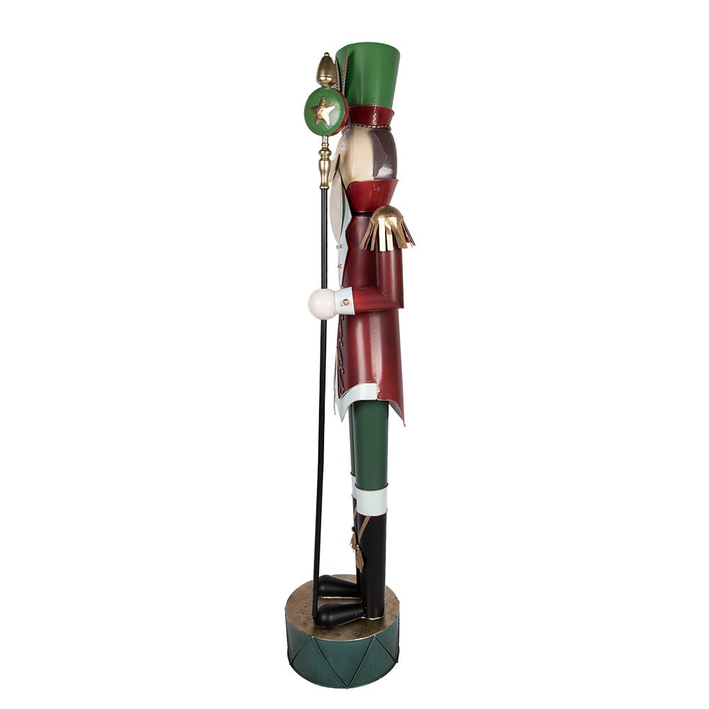 Nagyméretű karácsonyi diótörő figura 207 cm – piros, zöld