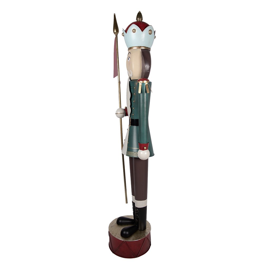 Nagyméretű karácsonyi diótörő figura 210 cm – piros, zöld