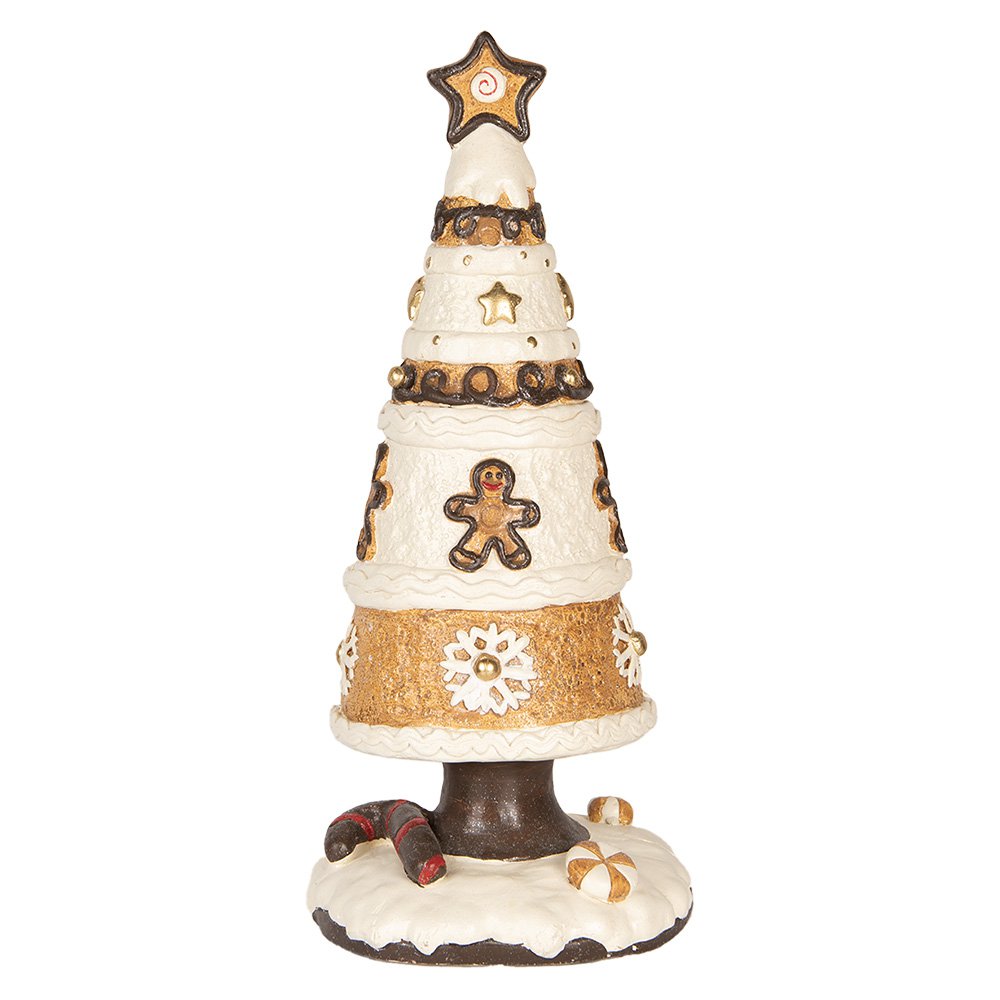 Nagyméretű karácsonyi mézeskalács figura 51 cm – bézs, barna