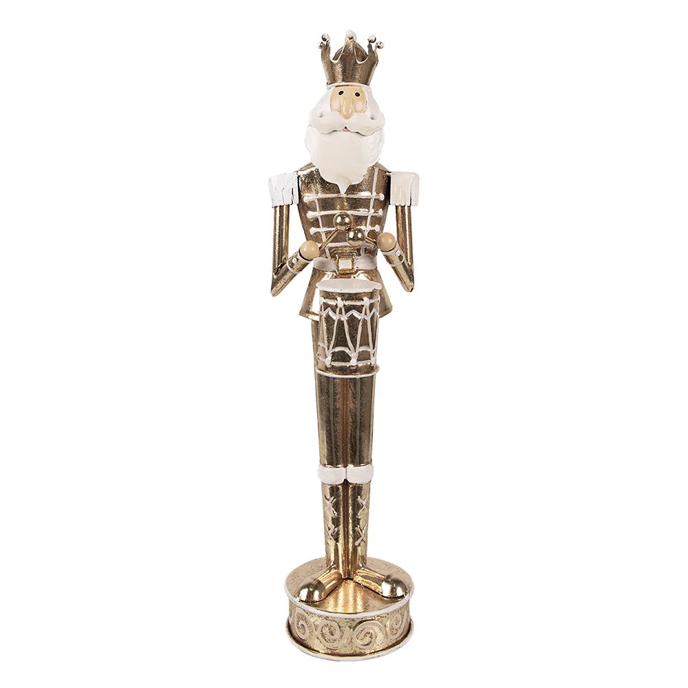 Karácsonyi diótörő figura 38 cm – arany