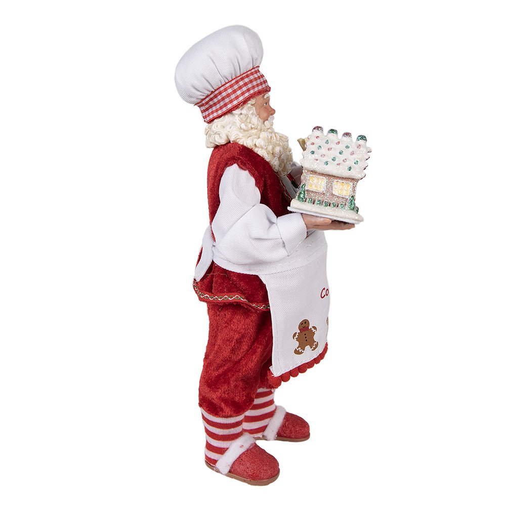 Karácsonyi télapó figura 28 cm – piros, fehér