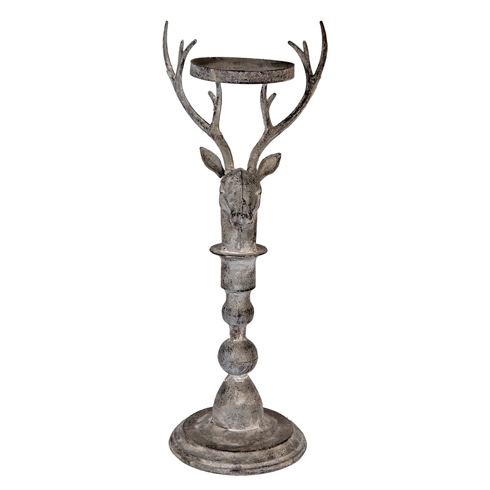 Karácsonyi gyertyatartó 42 cm – szürke