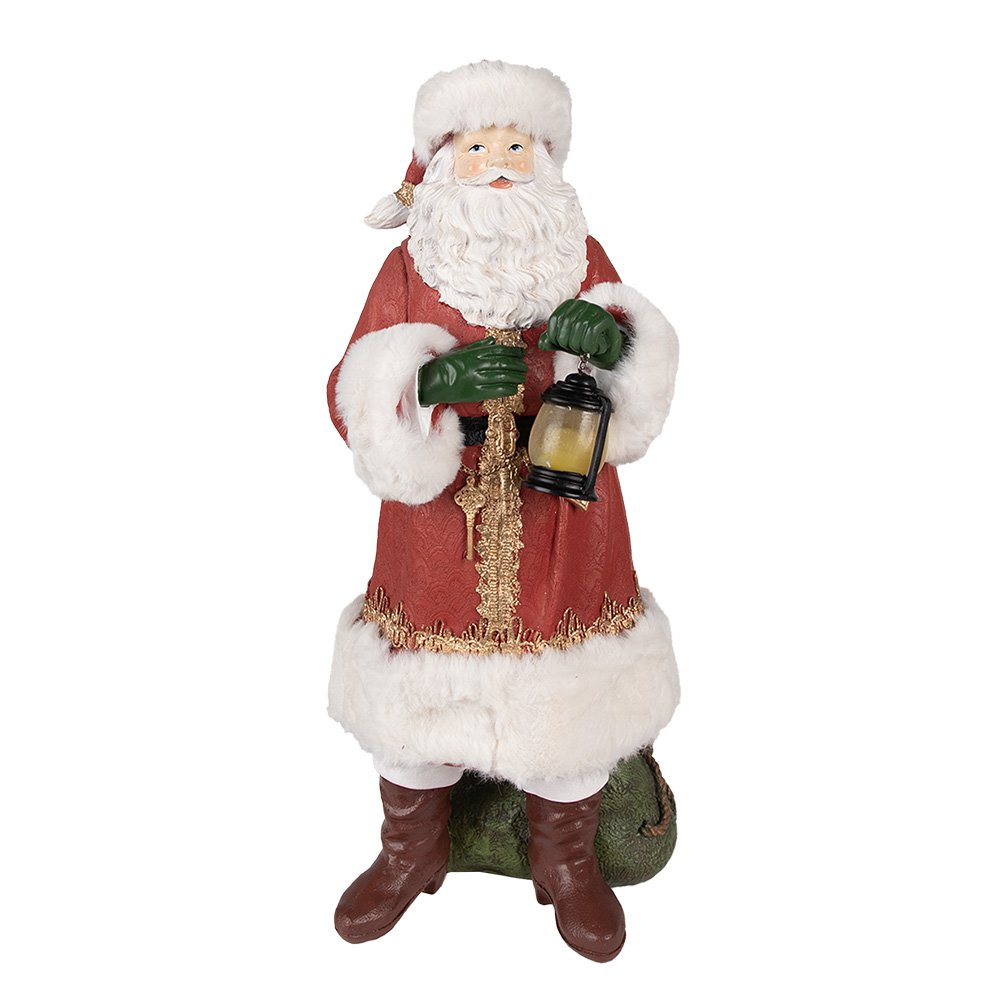 Karácsonyi télapó figura 45 cm – piros, fehér