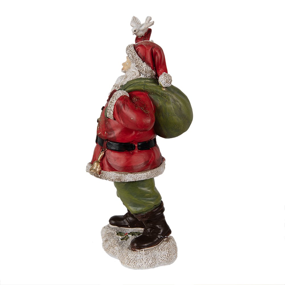 Karácsonyi télapó figura 23 cm – piros, zöld