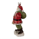 Karácsonyi télapó figura 23 cm – piros, zöld