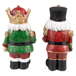 Karácsonyi diótörő figura 21 cm – piros, zöld