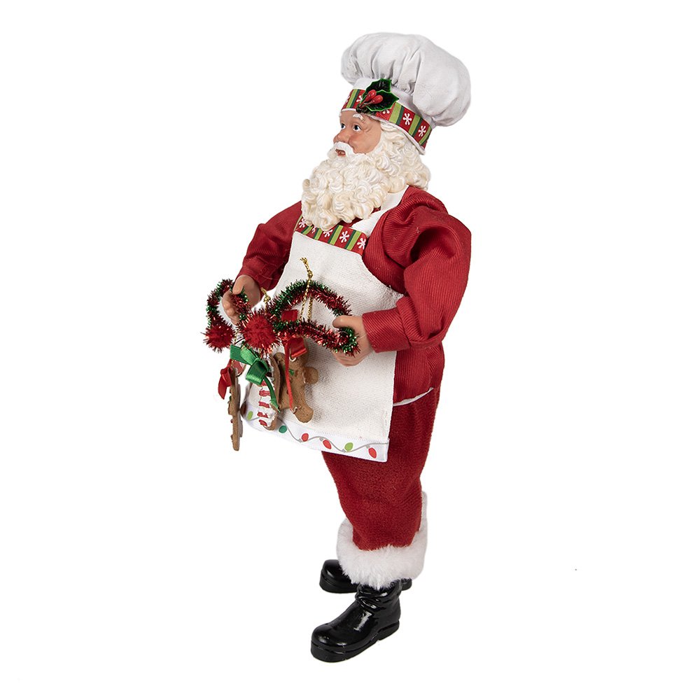 Karácsonyi télapó figura 28 cm – piros, fehér