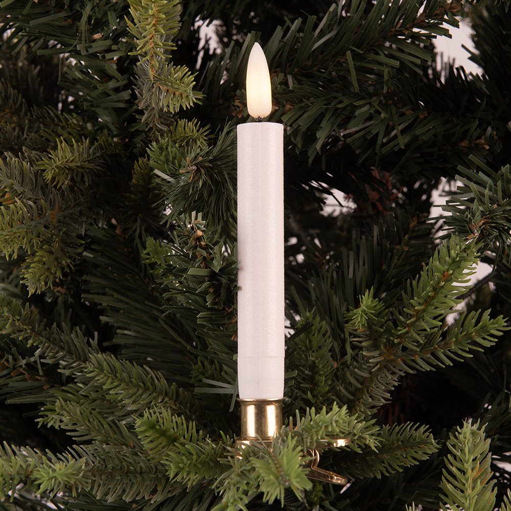 Karácsonyi dekoráció LED világítással 14 cm – fehér