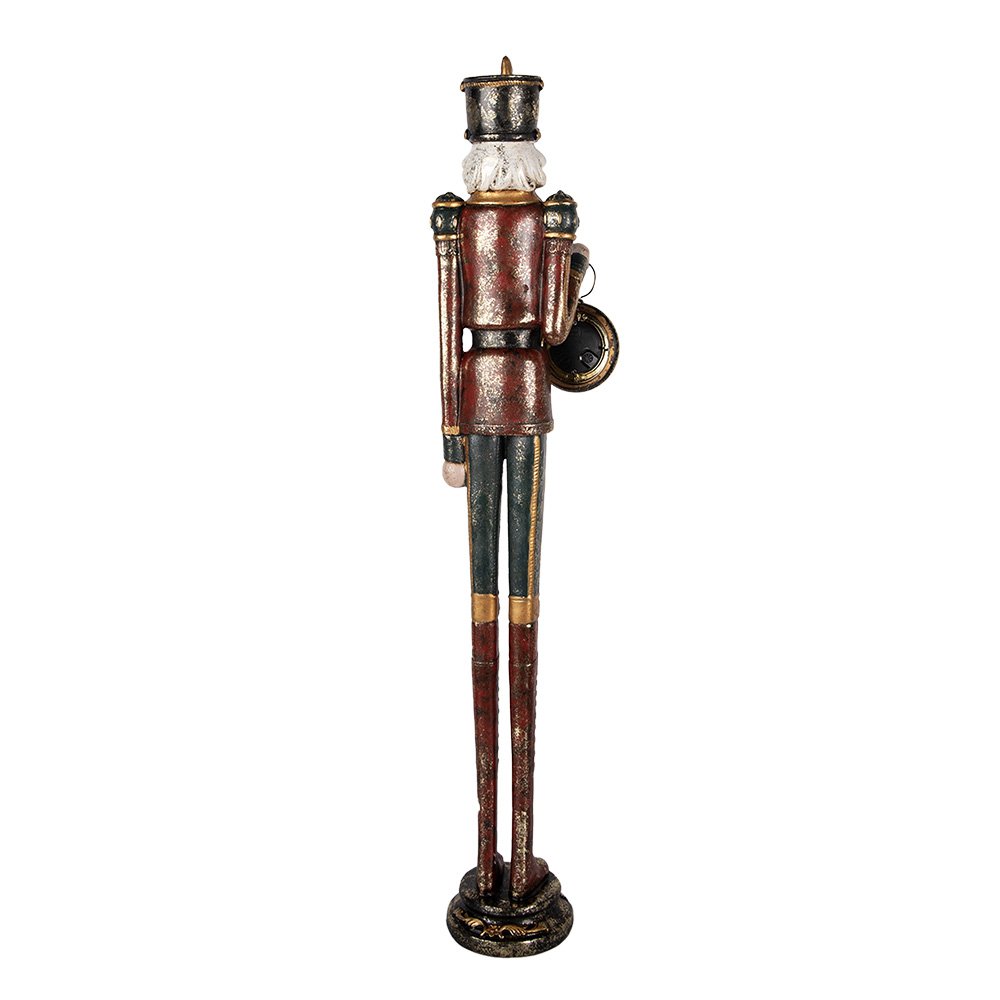 Nagyméretű karácsonyi diótörő figura 66 cm – piros