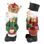 Karácsonyi diótörő figura 21 cm – piros, zöld