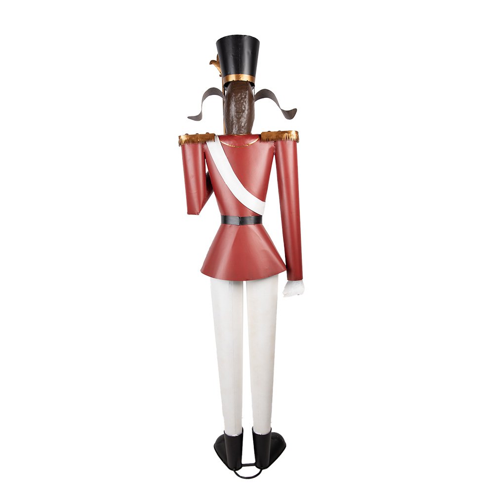 Nagyméretű karácsonyi diótörő figura 189 cm – piros