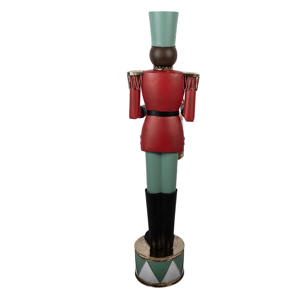 Nagyméretű karácsonyi diótörő figura 121 cm – piros