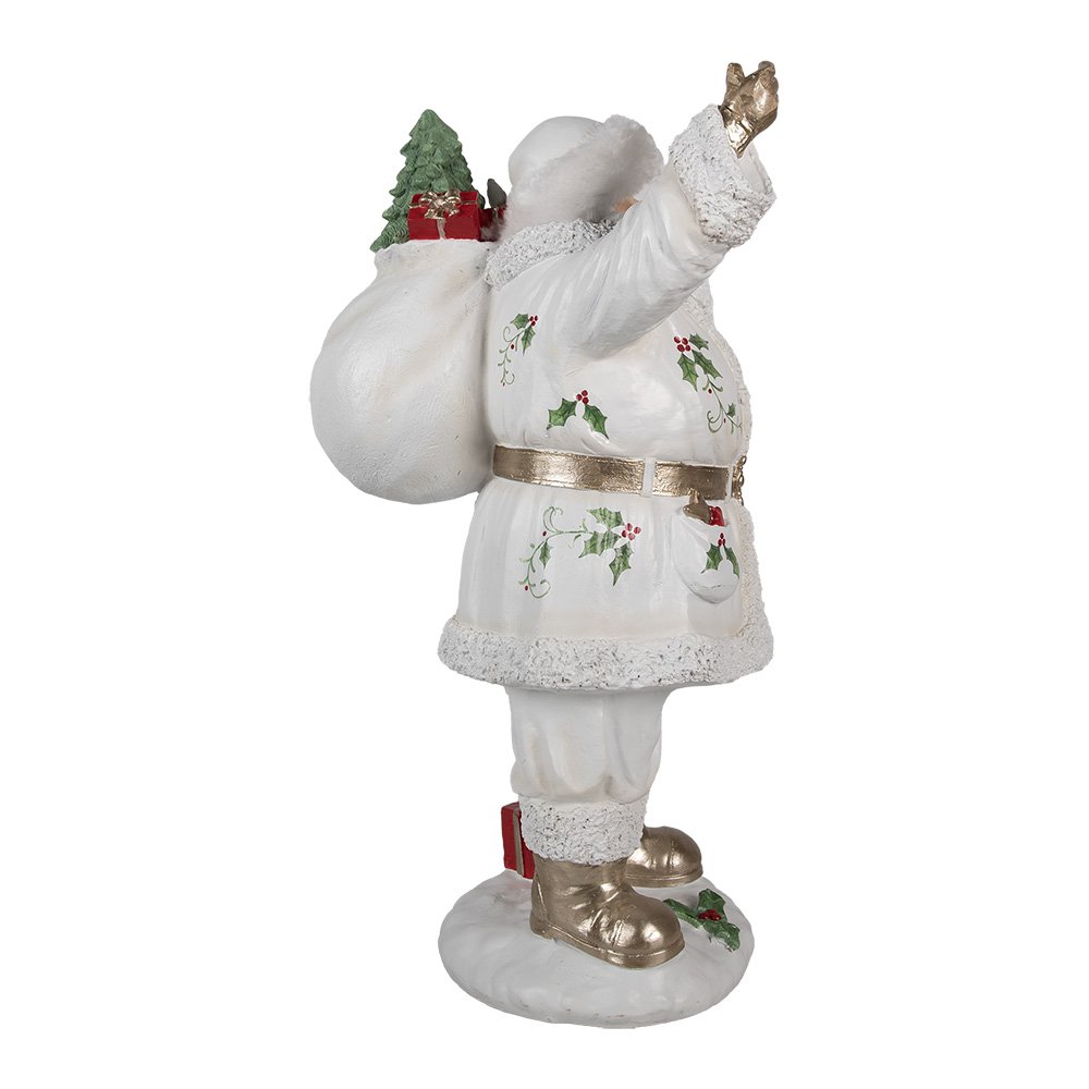 Karácsonyi télapó figura 43 cm – fehér