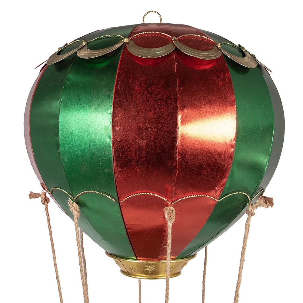 Nagyméretű karácsonyi hőlégballon dekoráció 160 cm – piros