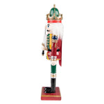 Karácsonyi diótörő figura 30 cm – piros, zöld
