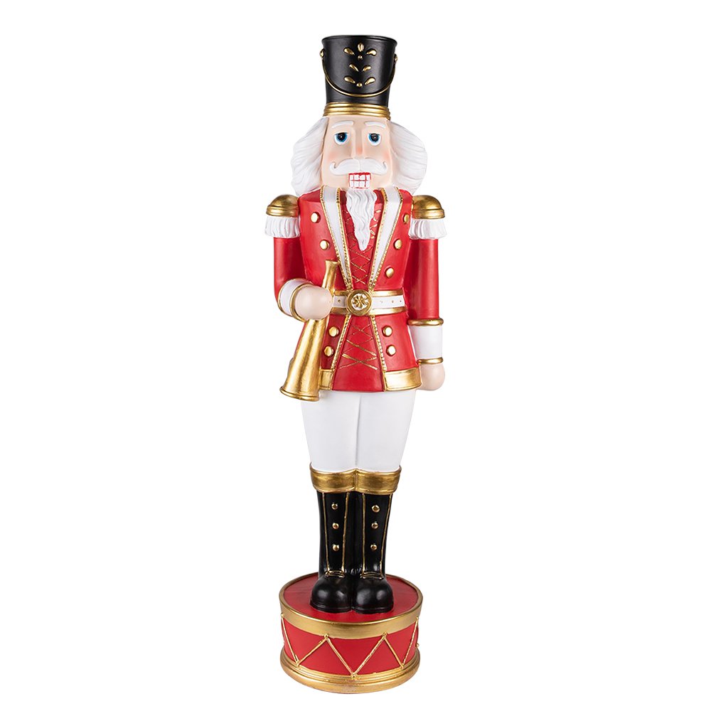 Nagyméretű karácsonyi diótörő figura 82 cm – piros, fehér