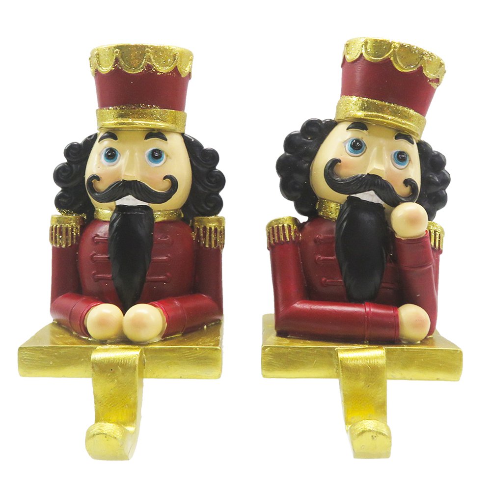 Karácsonyi diótörő figura 12 cm – piros, arany