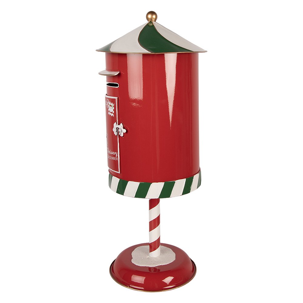 Nagyméretű karácsonyi postaláda dekoráció 58 cm – piros