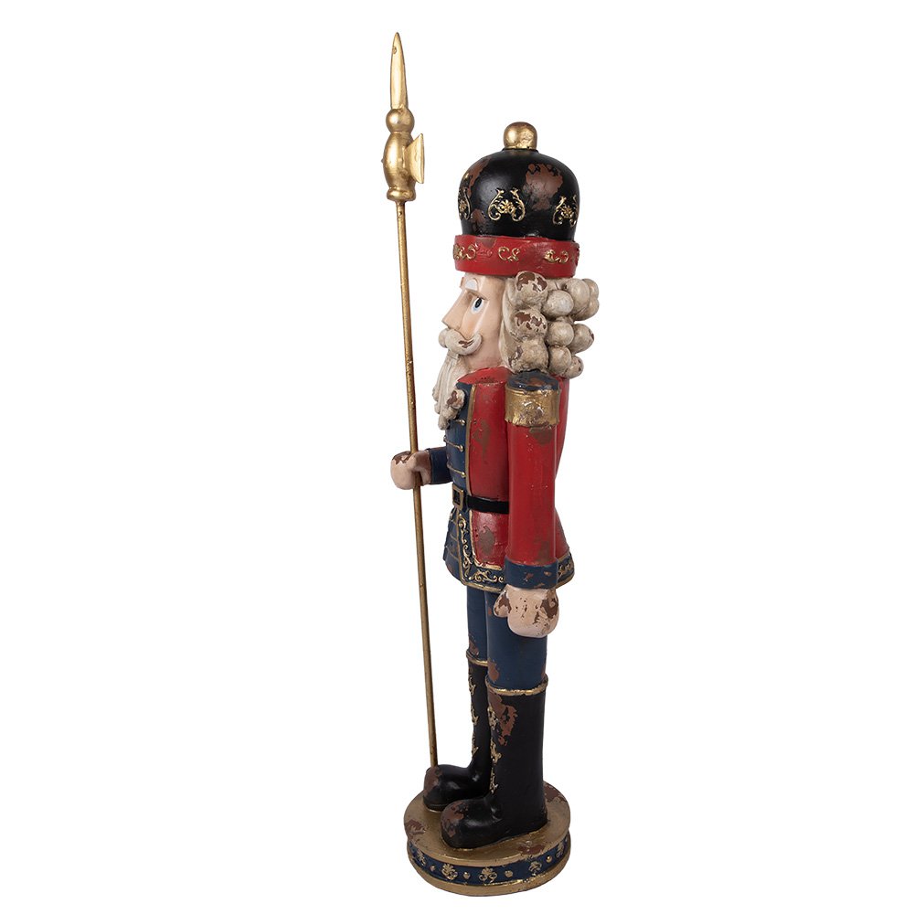 Nagyméretű karácsonyi diótörő figura 120 cm – piros