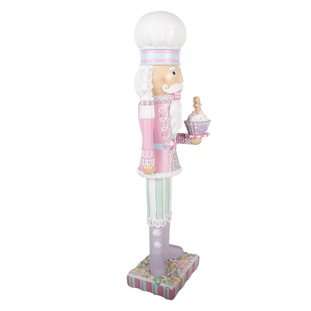 Karácsonyi diótörő figura 47 cm – rózsaszín