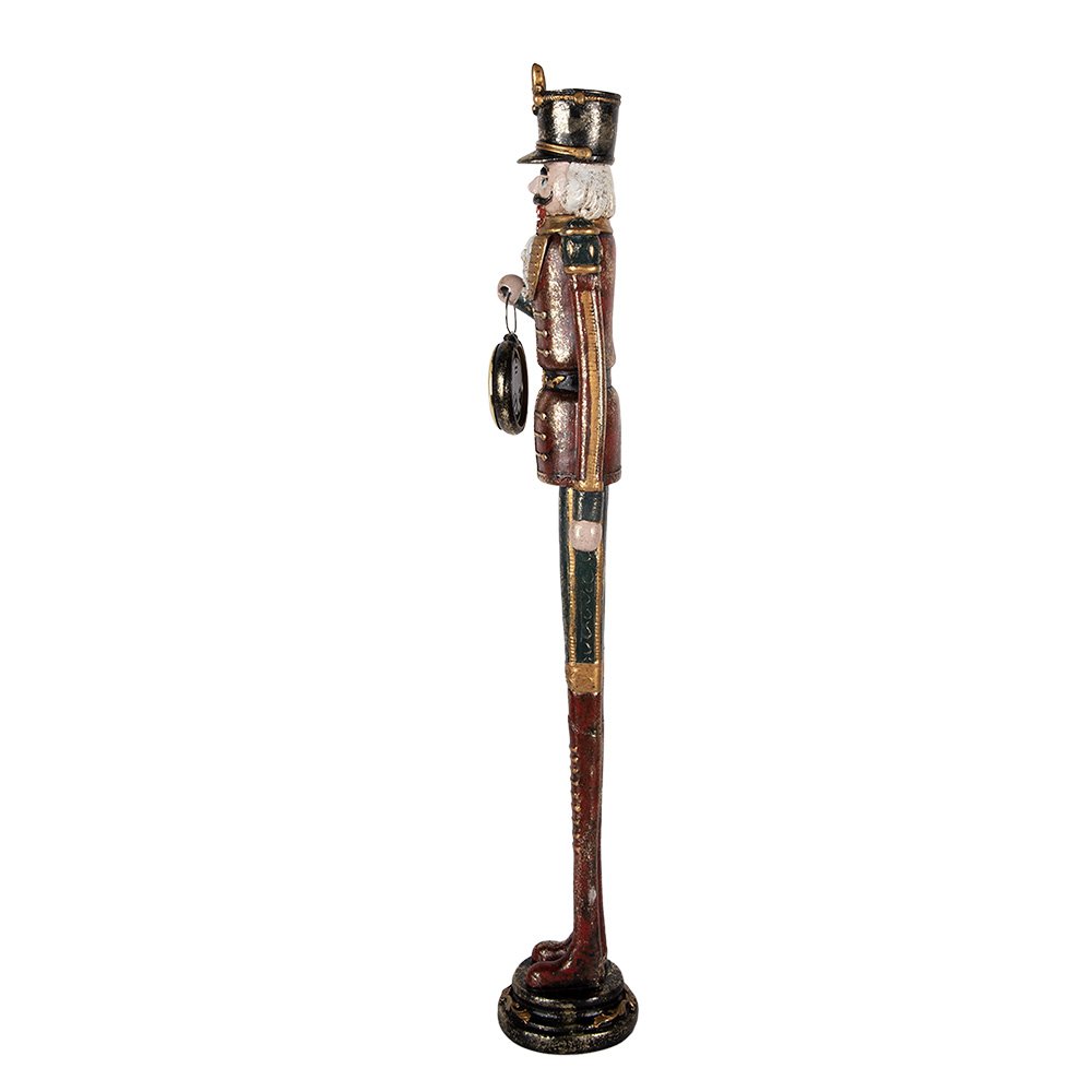 Nagyméretű karácsonyi diótörő figura 66 cm – piros