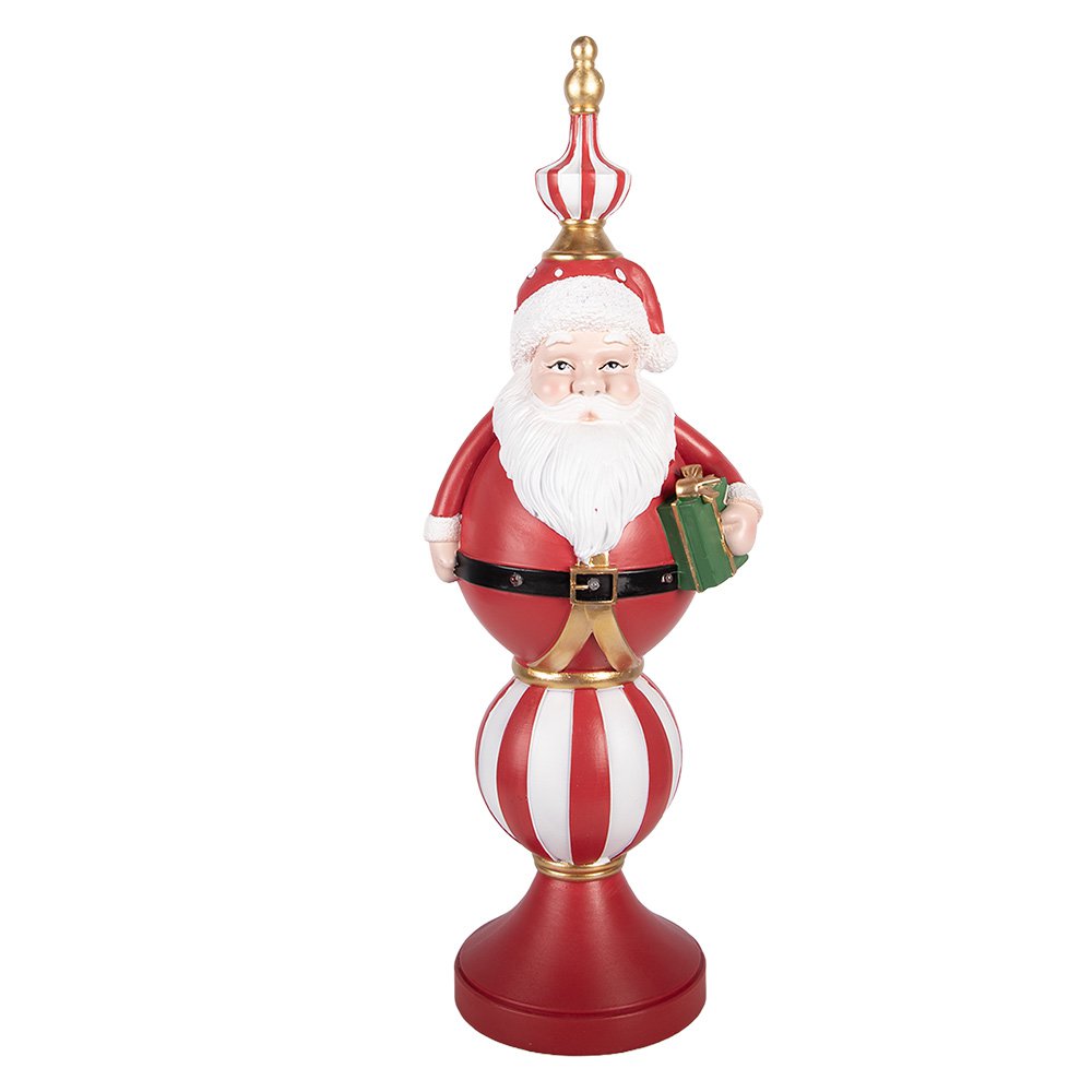 Nagyméretű karácsonyi télapó figura LED világítással 57 cm – piros