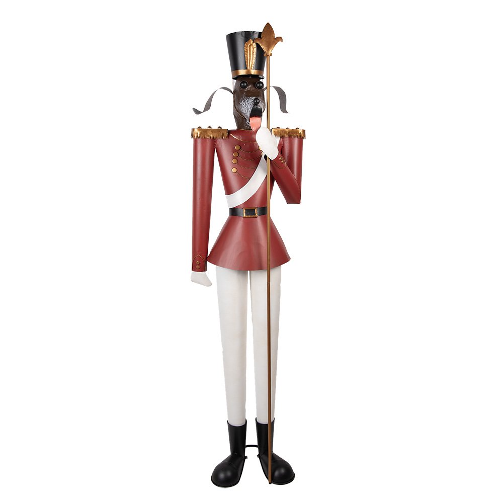 Nagyméretű karácsonyi diótörő figura 189 cm – piros