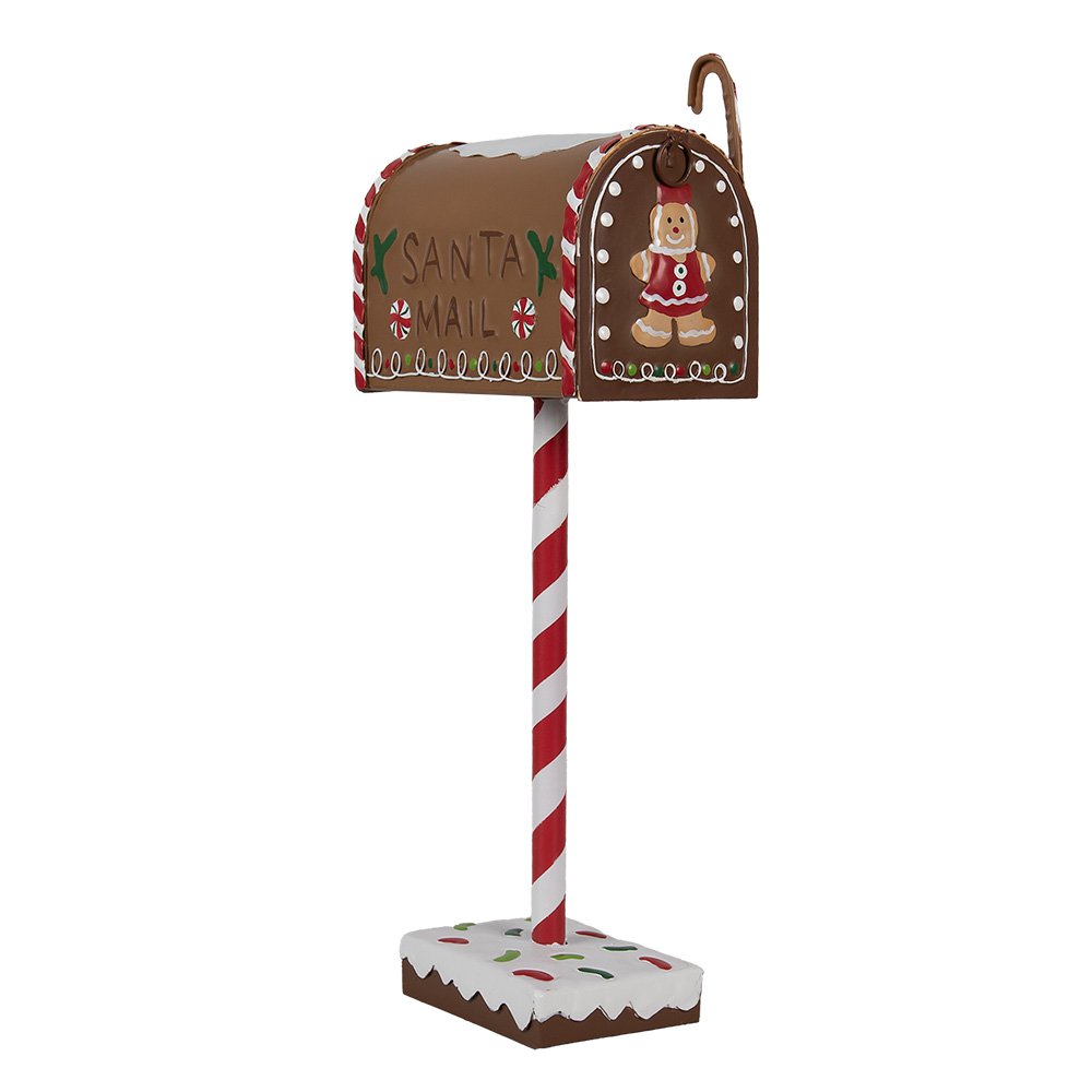 Karácsonyi postaláda dekoráció 37 cm – barna