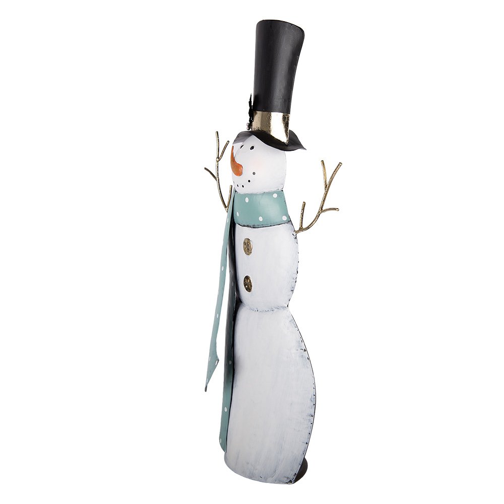 Nagyméretű karácsonyi hóember figura 69 cm – fehér