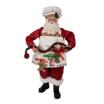 Karácsonyi télapó figura 28 cm – piros, fehér
