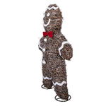 Nagyméretű karácsonyi mézeskalács figura LED világítással 61 cm – barna
