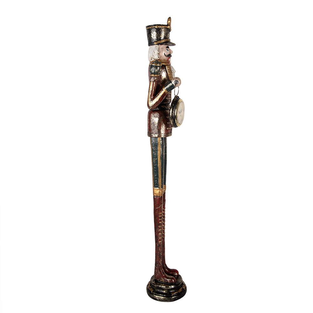 Nagyméretű karácsonyi diótörő figura 66 cm – piros