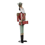 Karácsonyi diótörő figura 37 cm – piros, zöld
