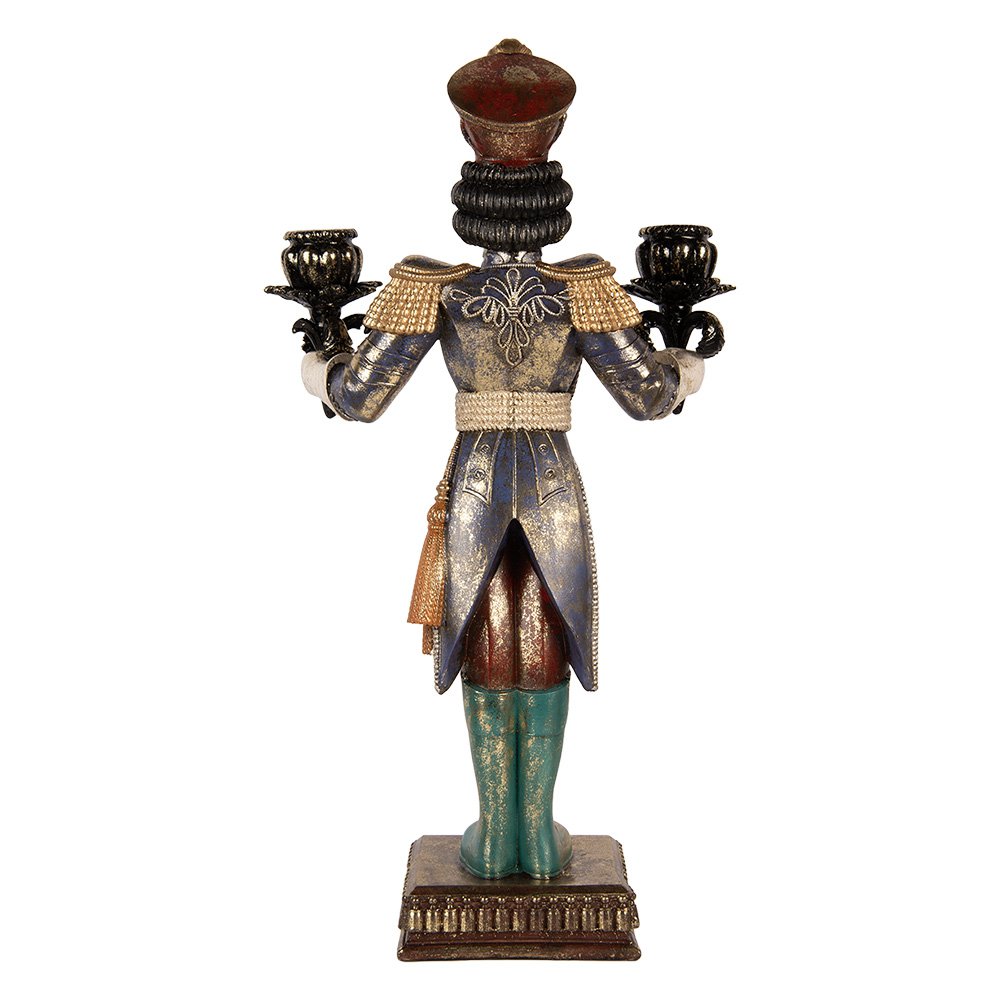 Nagyméretű karácsonyi diótörő gyertyatartó 55 cm – barna