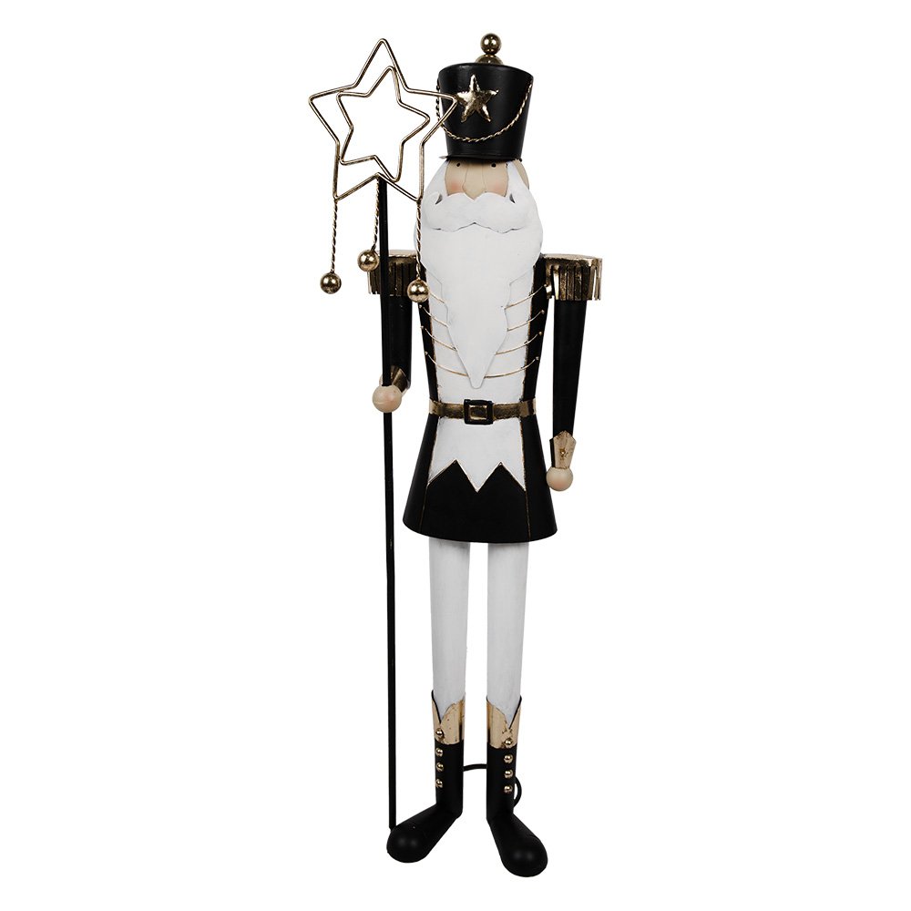 Nagyméretű karácsonyi diótörő figura 103 cm – fehér, fekete