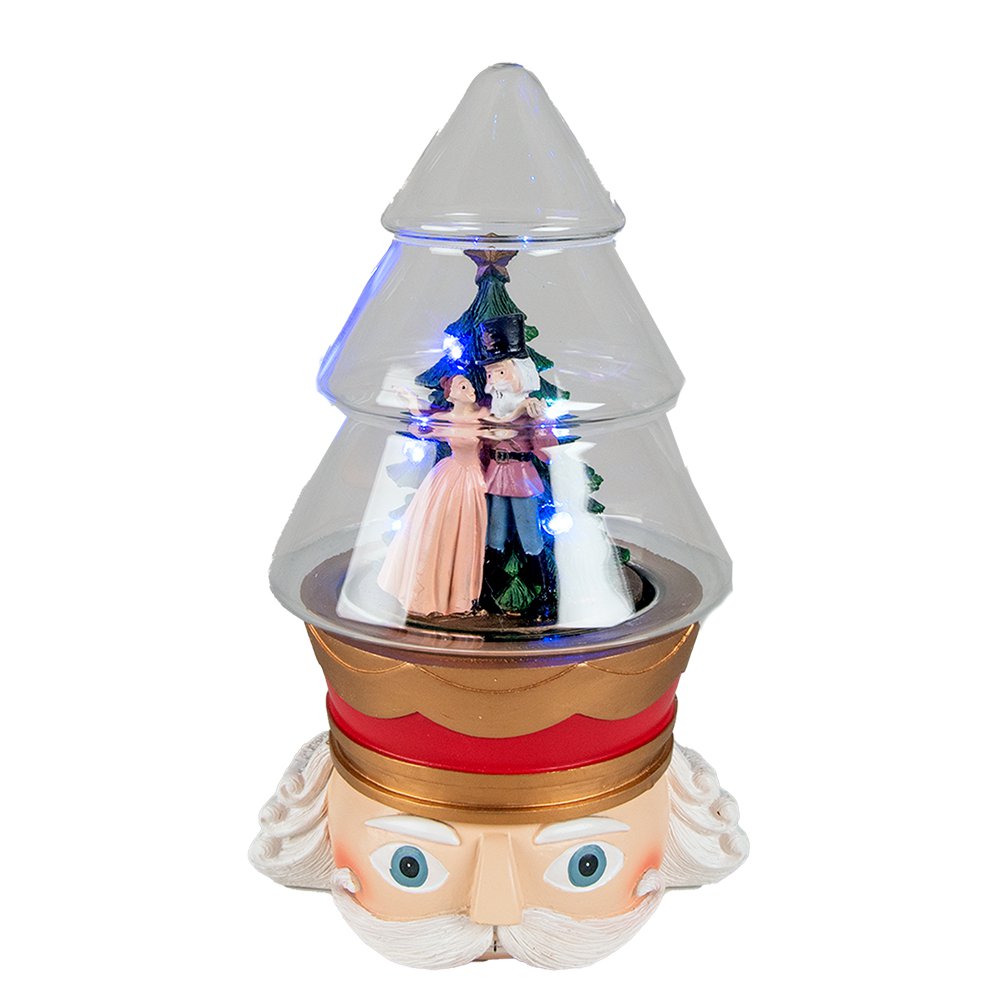 Karácsonyi diótörő figura LED világítással 24 cm – piros, zöld