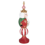 Nagyméretű karácsonyi diótörő figura LED világítással 57 cm – piros