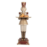 Nagyméretű karácsonyi diótörő figura 61 cm – szürke