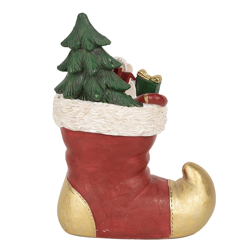 Karácsonyi egér figura LED világítással 19 cm – piros, zöld