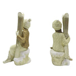 Karácsonyi figura 18 cm – bézs, arany