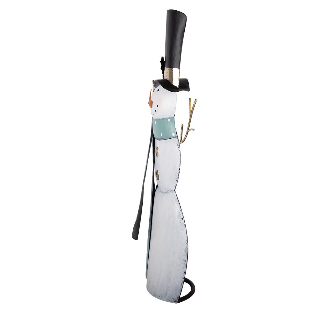 Nagyméretű karácsonyi hóember figura 69 cm – fehér