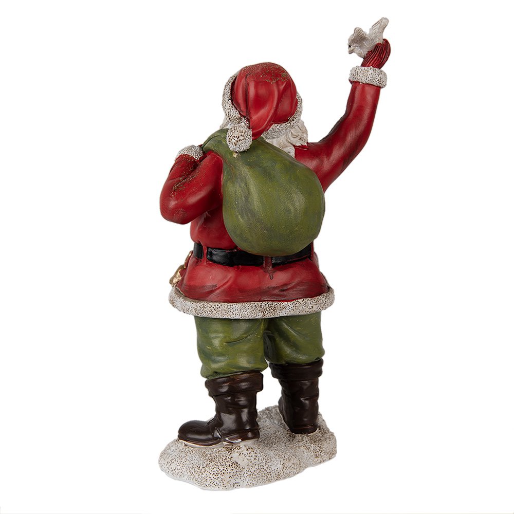 Karácsonyi télapó figura 23 cm – piros, zöld