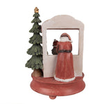 Karácsonyi télapó figura zenével 24 cm – piros, zöld