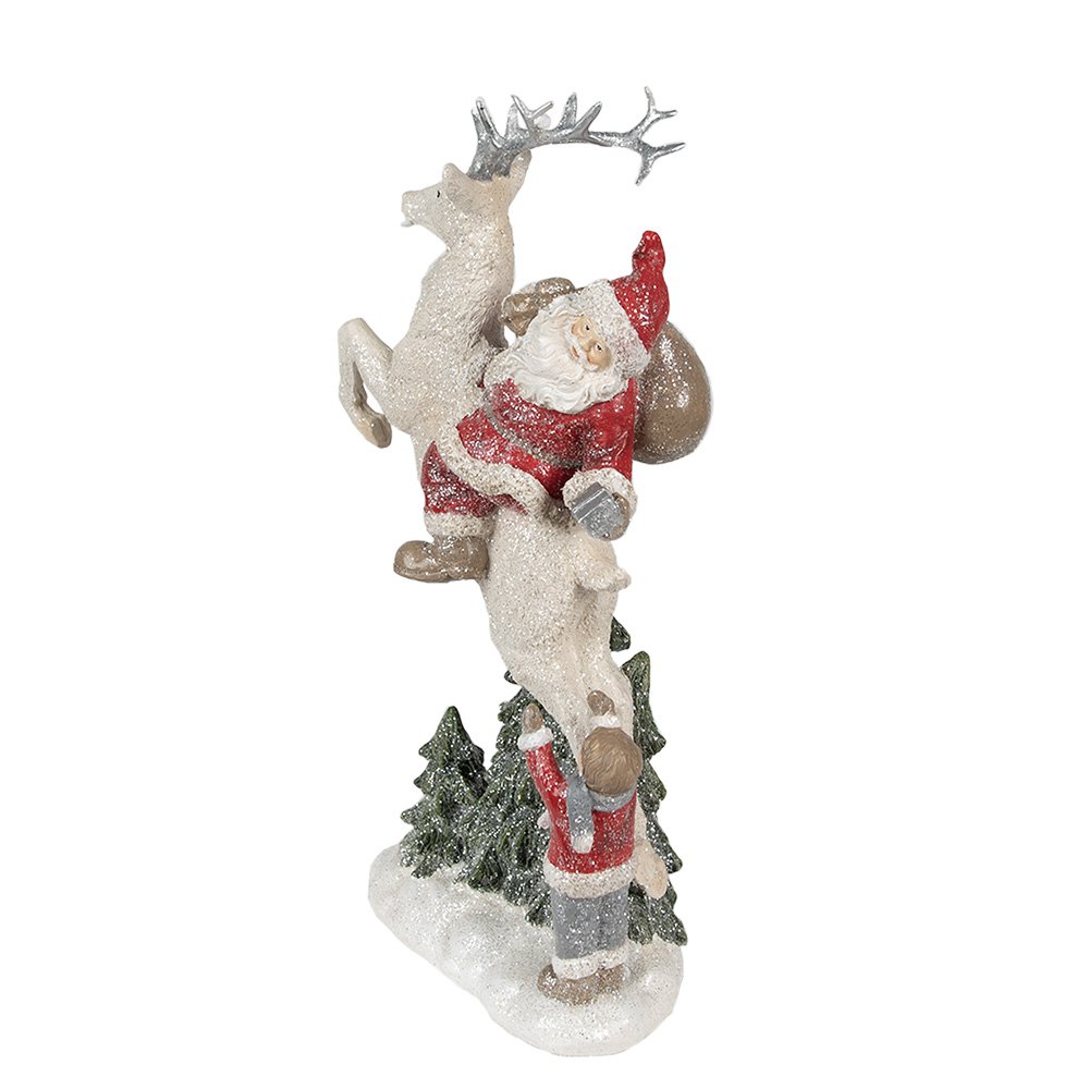 Karácsonyi télapó figura 33 cm – piros, fehér