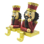 Karácsonyi diótörő figura 12 cm – piros, arany