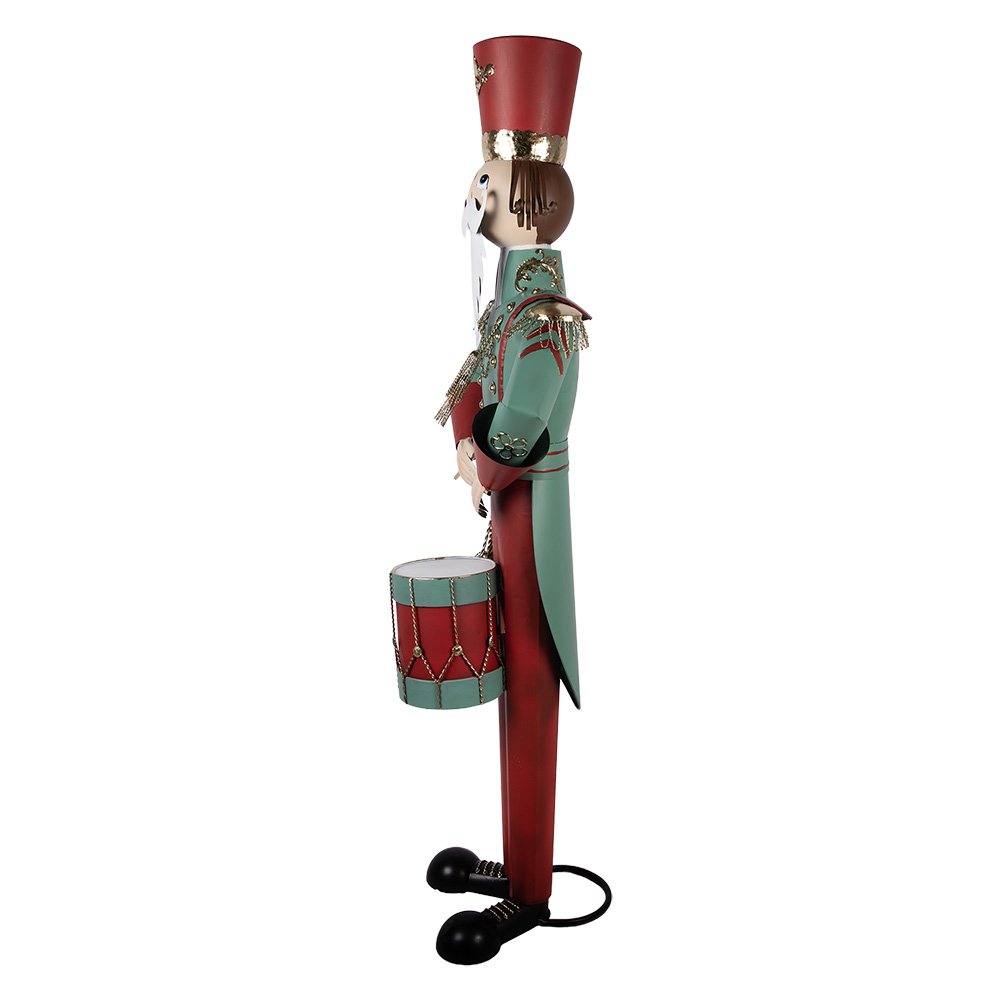 Nagyméretű karácsonyi diótörő figura 186 cm – piros