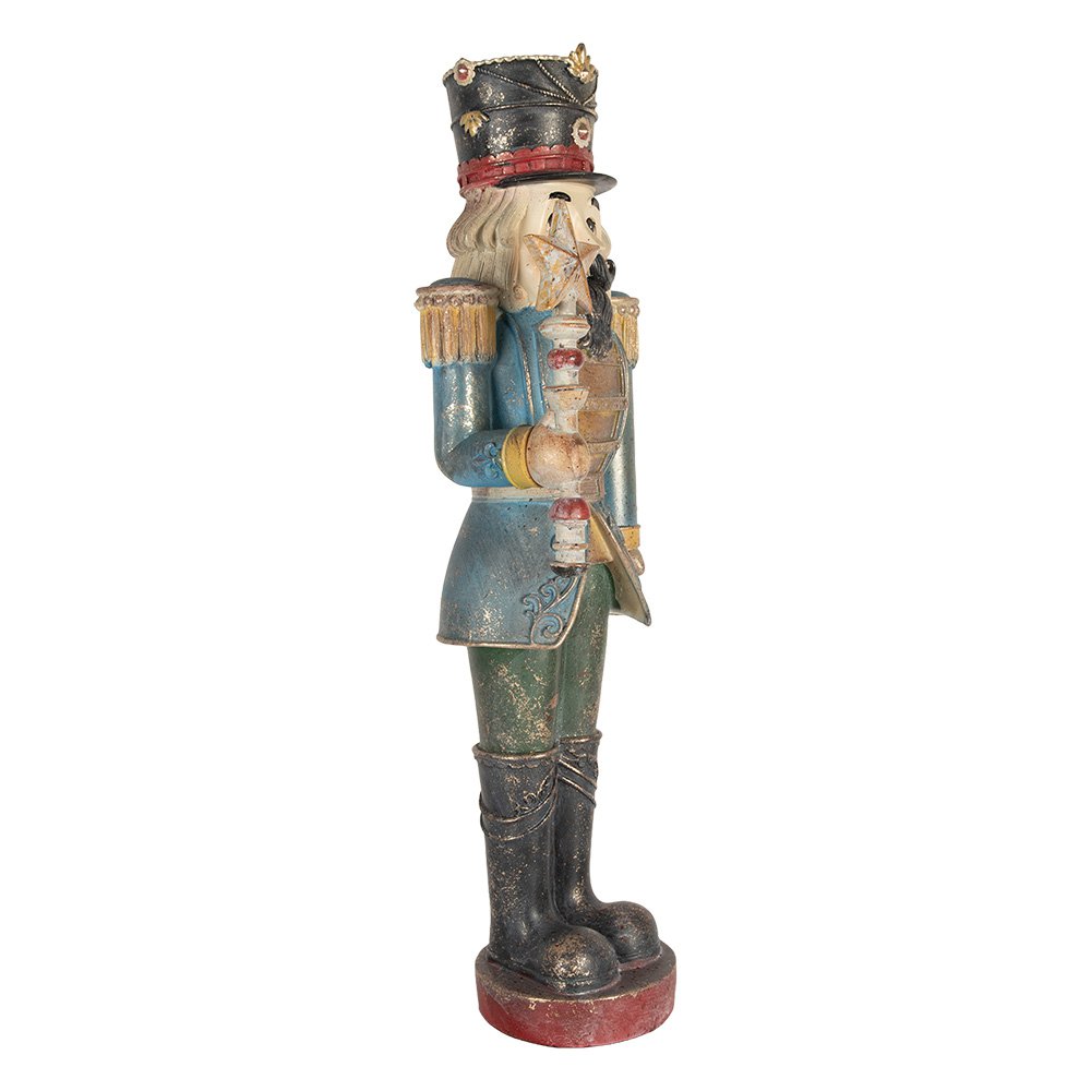 Nagyméretű karácsonyi diótörő figura 60 cm – kék
