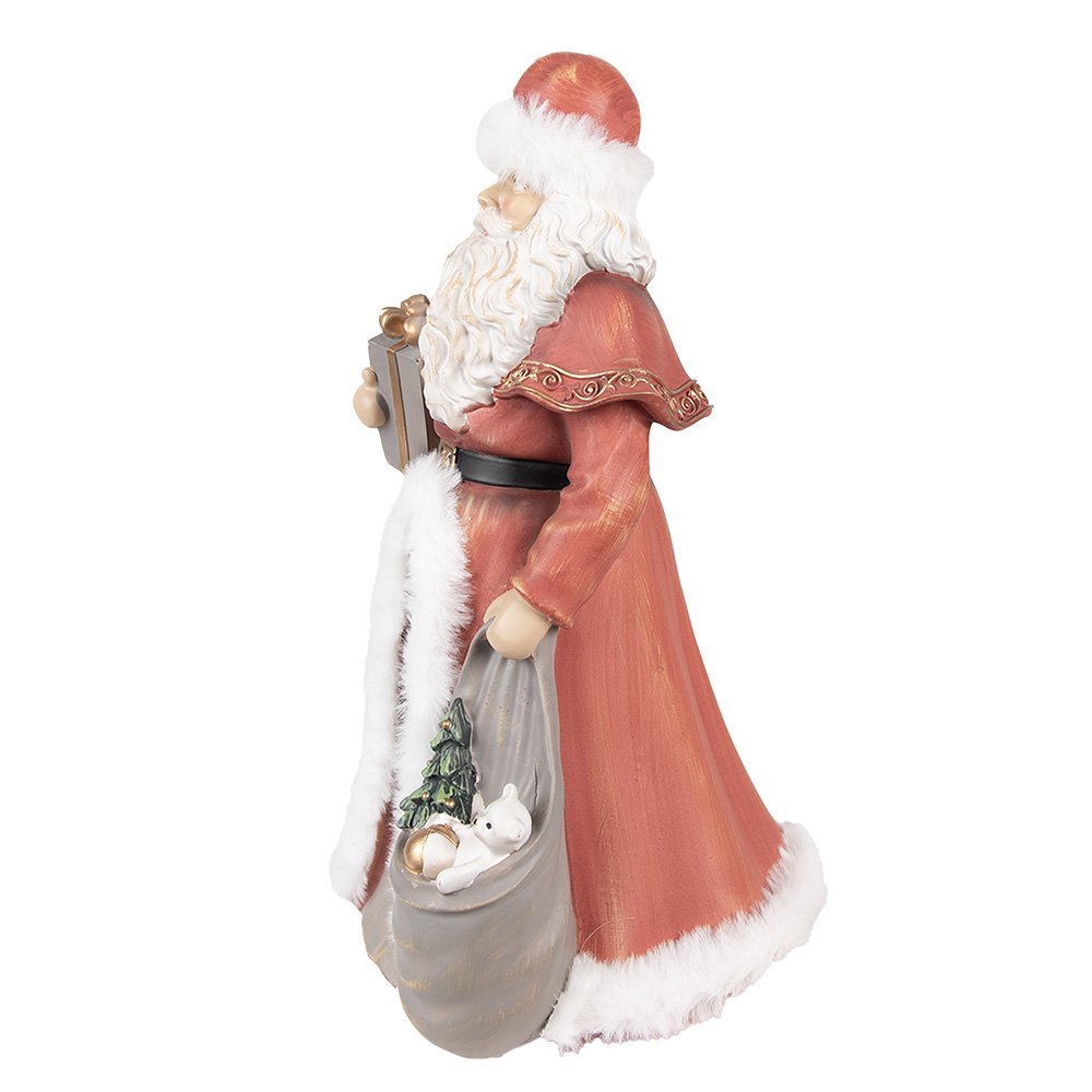 Karácsonyi télapó figura 31 cm – piros, fehér