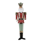 Karácsonyi diótörő figura 37 cm – piros, zöld