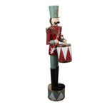 Nagyméretű karácsonyi diótörő figura 121 cm – piros